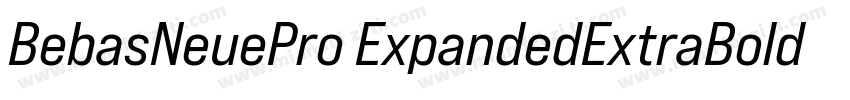 BebasNeuePro ExpandedExtraBold字体转换